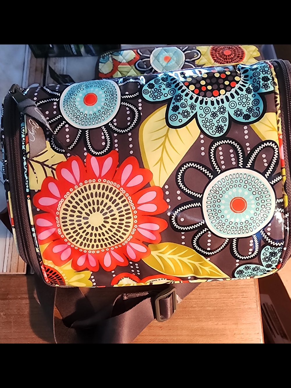 Vera Bradley 'Flower Power' Lot Of Electronic Zip Bag And Lunch Bag NOTe - Picture 10 of 16